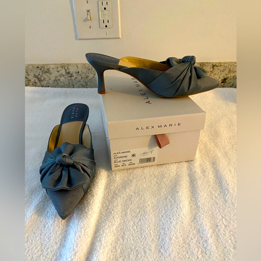 NEW Alex Marie mule Blue Smoke SZ 8